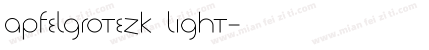 ApfelGrotezk light字体转换